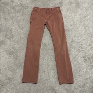 prAna Mens Size 30 Pants Chino Organic Cotton Slim Fit